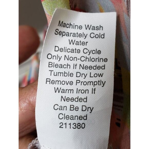 Cabi Avery Multicolor Round Neck Sleeveless Sheer Button Front Tunic Size Medium - Picture 10 of 14